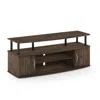 Furinno Jaya Large Entertainment Center Hold Up To 50-in Tv, Columbia Walnut/black