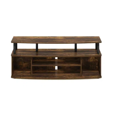 Furinno Jaya Large Entertainment Center Hold Up To 55-in Tv, Amber Pine/black