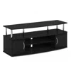 Furinno Jaya Large Entertainment Center Hold Up To 55-in Tv, Americano, Stainless Steel Tubes