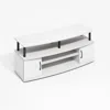 Furinno Jaya Large Entertainment Center Hold Up To 55-in Tv, Plain White/black