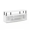 Furinno Jaya Large Entertainment Center Hold Up To 55-in Tv, White/black