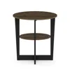 Furinno Jaya Oval End Table, Columbia Walnut/black