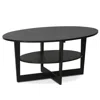 Furinno Jaya Round Coffee Table, Walnut