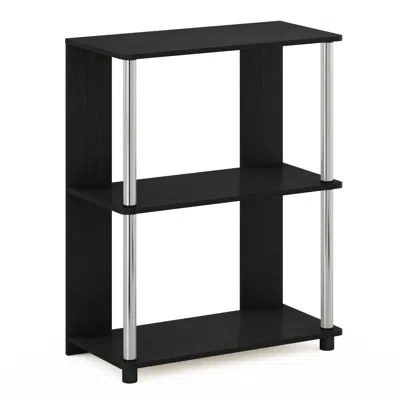 Furinno Jaya Simple Design Bookcase, Americano/chrome In Black