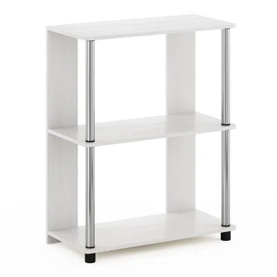 Furinno Jaya Simple Design Bookcase, White Oak/chrome