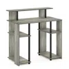Furinno Jaya Simple Design Computer Writing Desk, French Oak Grey/black