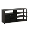 Furinno Jaya Simple Design Tv Stand For Up To 50-inch With Bins, Walnut,