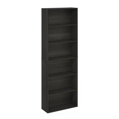 Furinno Jaya Simply Home Free Standing 6-tier Open Storage Bookcase, Espresso