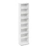Furinno Jaya Space Saving Multimedia Storage Tower, White In White