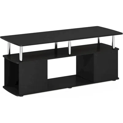 Furinno Jaya Utility Design Coffee Table, Americano, Stainless Steel Tubes