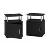 Furinno Jaya Utility Design End Table, Americano, Stainless Steel Tubes