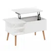 Furinno Jensen Coffee Table With Hidden Compartment And Side Open Storage Shelf