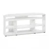 Furinno Jensen Corner Tv Stand Tv Up To 55 Inches, White In White