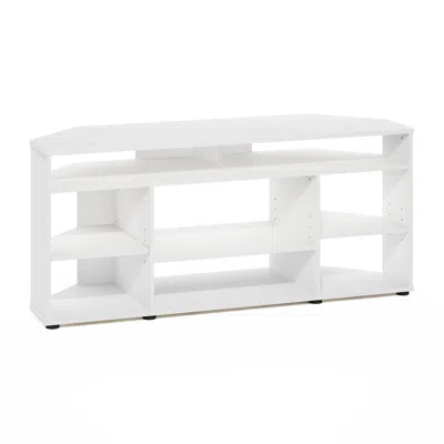 Furinno Jensen Corner Tv Stand Tv Up To 55 Inches, White