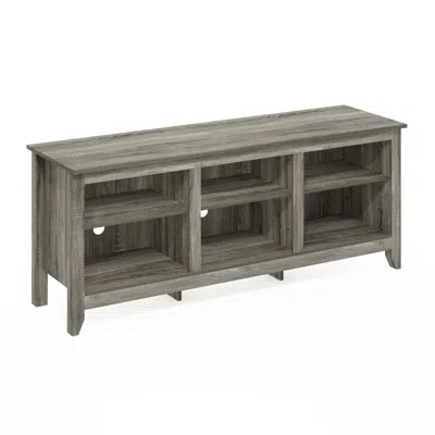Furinno Jensen Tv Entertainment Center For Tv Up To 65 Inch, French Oak Grey In Green