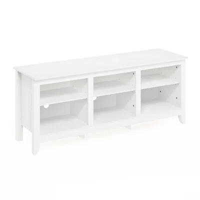 Furinno Jensen Tv Entertainment Center For Tv Up To 65 Inch, Solid White