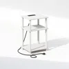 Furinno Just 3-tier Turn-n-tube Open Storage Nighstand, Bedside Table In White