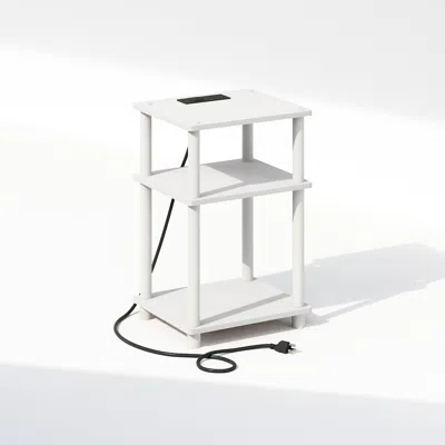 Furinno Just 3-tier Turn-n-tube Open Storage Nighstand, Bedside Table