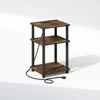 Furinno Just 3-tier Turn-n-tube Open Storage Nighstand, Bedside Table