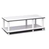 Furinno Just No Tools Mid Tv Stand, White Finish W/white Tube