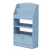 Furinno Kidkanac Magazine/bookshelf With Toy Storage Cabinet, Light Blue