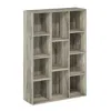 Furinno Luder 11-cube Reversible Open Shelf Bookcase, French Oak