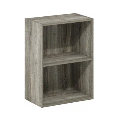 Furinno Luder 2-tier Open Shelf Bookcase, French Oak In Brown