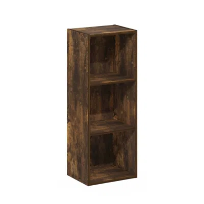 Furinno Luder 3-tier Open Shelf Bookcase, Amber Pine