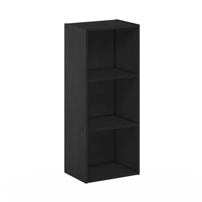 Furinno Luder 3-tier Open Shelf Bookcase, Blackwood