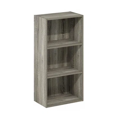 Furinno Luder 3-tier Open Shelf Bookcase, French Oak