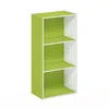 Furinno Luder 3-tier Open Shelf Bookcase, Green/white