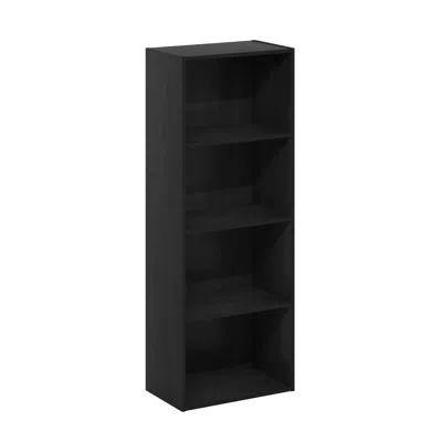 Furinno Luder 4-tier Open Shelf Bookcase, Blackwood
