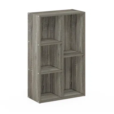 Furinno Luder 5-cube No Tool Assembly Open Shelf, French Oak In Brown