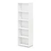 Furinno Luder 5-tier Reversible Color Open Shelf Bookcase - White