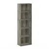 Furinno Luder 5-tier Reversible Color Open Shelf Bookcase, French Oak
