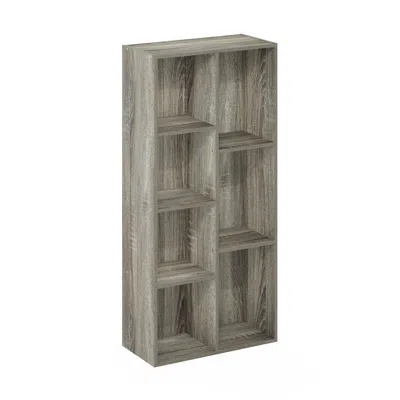 Furinno Luder 7-cube Reversible Open Shelf, French Oak