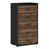 Furinno Modern 5-drawer Organization And Storage Handle Bedroom Chest Dresser In Brown