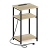 Furinno Moretti 3-tier Usb And Type-c Charging Port Open Storage Side Table