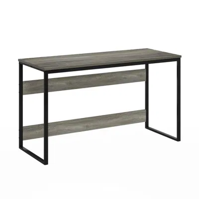 Furinno Moretti Modern Lifestyle Enhanced Study Desk, 52, French Oak Grey In Green