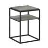 Furinno Moretti Modern Lifestyle Stackable Shelf, 2-tier, French Oak Grey