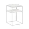 Furinno Moretti Modern Lifestyle Stackable Shelf, 2-tier, Solid White/white In White