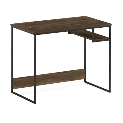 Furinno Moretti Modern Lifestyle Study Desk, 35, Columbia Walnut In Blue