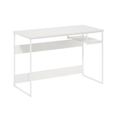 Furinno Moretti Modern Lifestyle Study Desk, 45, Solid White/white