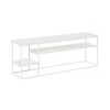Furinno Moretti Modern Lifestyle Tv Stand For Tv Up To 65 Inch, Solid White/white In White