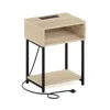 Furinno Moretti Usb And Type-c Charging Port Open Storage Side Table