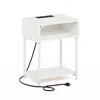 Furinno Moretti Usb And Type-c Charging Port Open Storage Side Table With Metal Frame