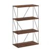Furinno Multipurpose Flat Base Shelf Display Rack With Metal Frame