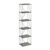 Furinno Multipurpose Flat Base Shelf Display Rack With Metal Frame, Narrow