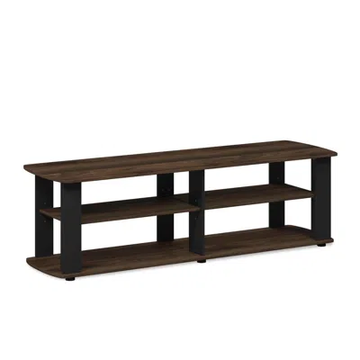 Furinno Nelly Entertainment Center Tv Stand, Columbia Walnut/black In Brown