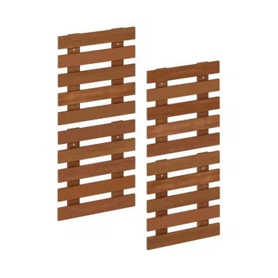 Furinno Outdoor Hardwood Lifestyle Hanging Wall Planter In Teak Oil, Set Of 4, Natural In Brown